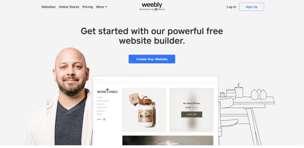 weebly best ai website builder homepage