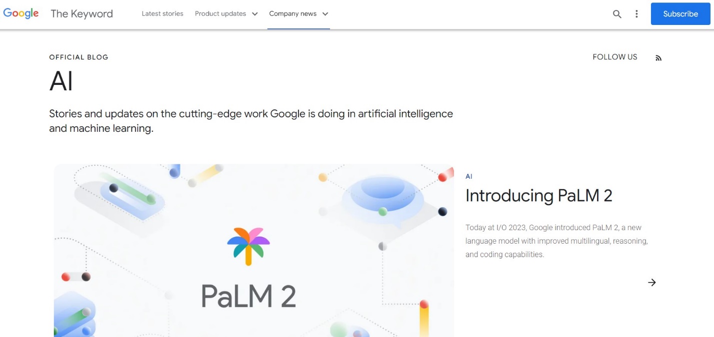 Google AI blog